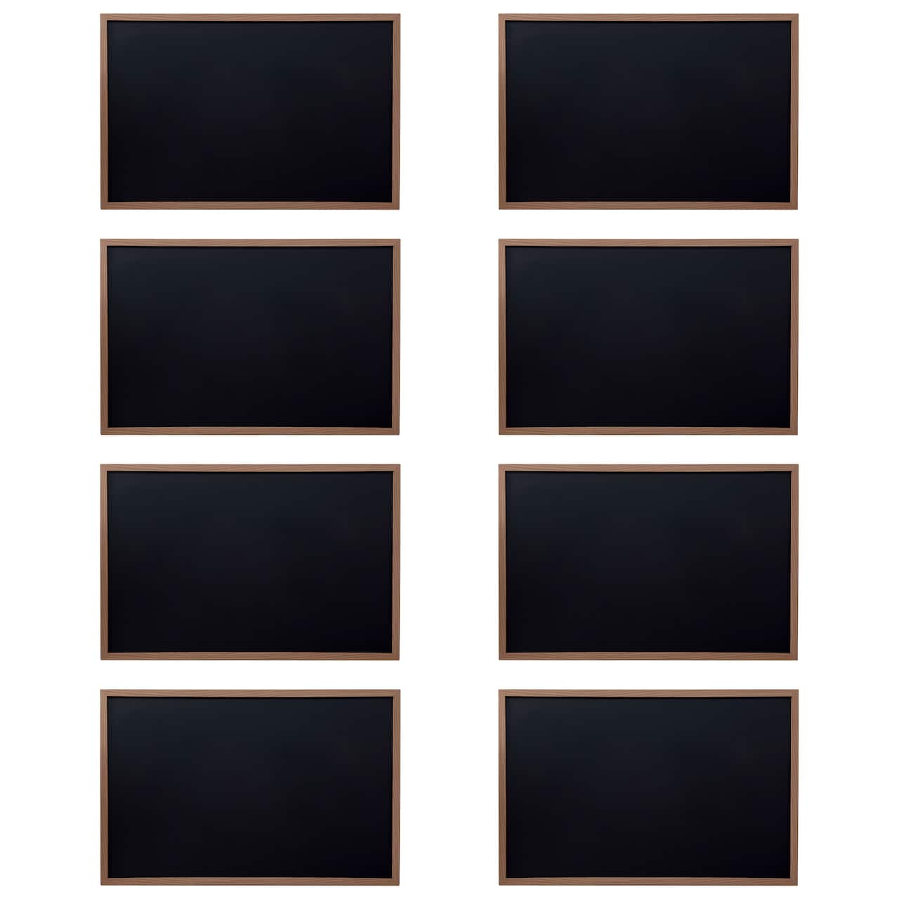 8 Pack: 23" x 35" Brown Framed Chalkboard by B2C®